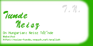 tunde neisz business card